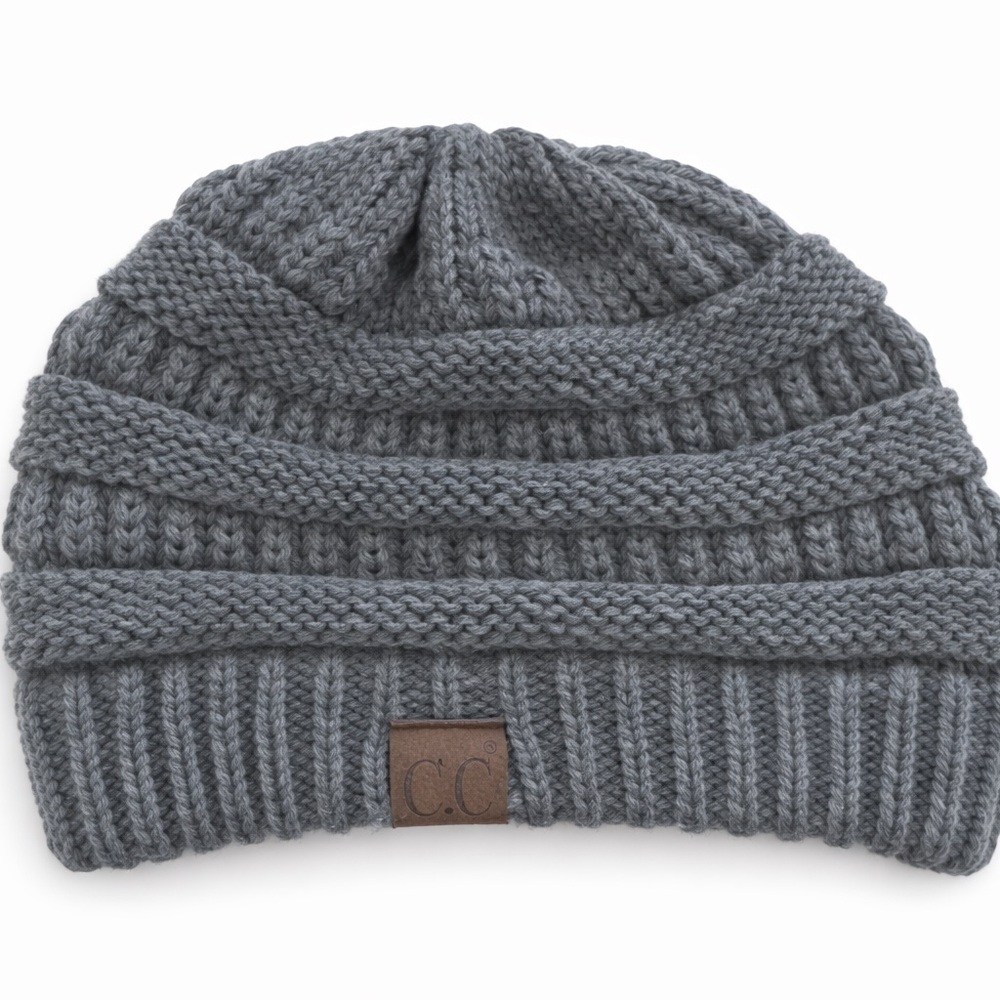 C.C Beanie Accessories Women’s Dark Melange Gray Beanie